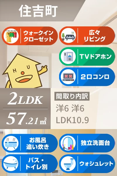 ミルト住吉III 202のお部屋の特徴