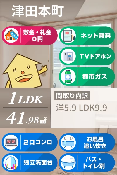 デュエル ミサキD 203のお部屋の特徴