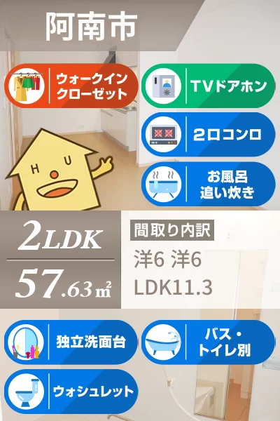 カリーナガーデン 202のお部屋の特徴