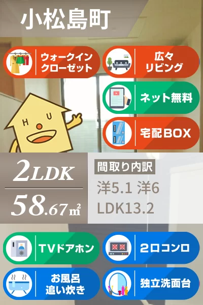 アクア・アルテB 201のお部屋の特徴