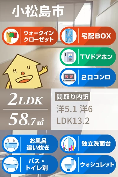 アクア・アルテB 205のお部屋の特徴