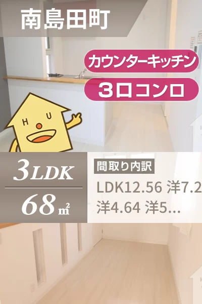 南島田町 一戸建て 3LDK Cのお部屋の特徴