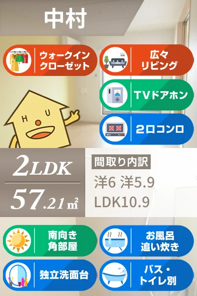 プランタン’14 202のお部屋の特徴