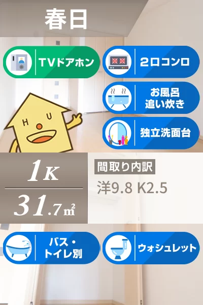 ライラック 101のお部屋の特徴