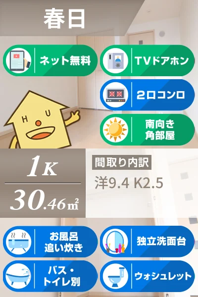 ライラック 102のお部屋の特徴