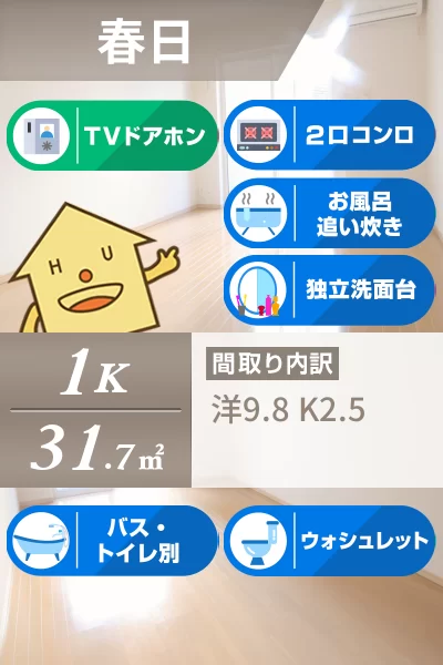 ライラック 105のお部屋の特徴