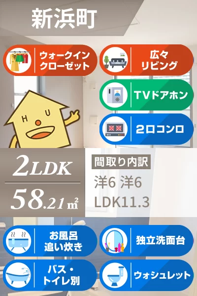 プリムローズ 南浜C 201のお部屋の特徴