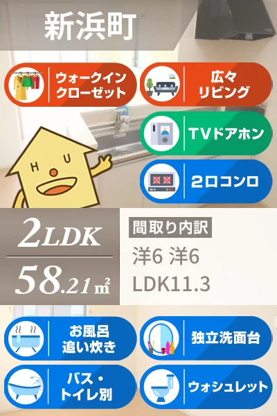 プリムローズ 南浜C 202のお部屋の特徴