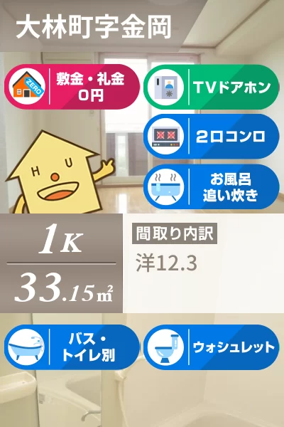 デュエル ミサキIII B 103のお部屋の特徴