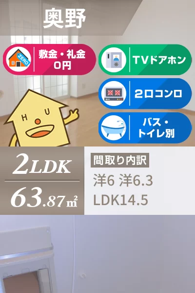 サンシェールB 203のお部屋の特徴