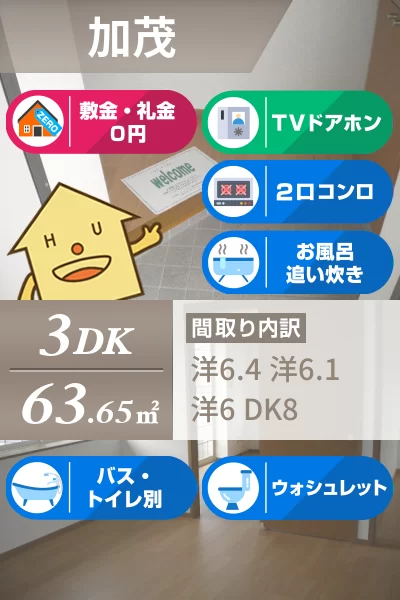 ホワイトリバー A 201のお部屋の特徴