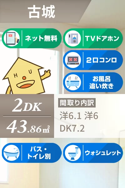 グリーンハイツ古城A 102のお部屋の特徴
