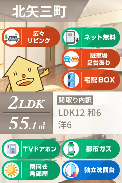 レジデンス矢三A 101のお部屋の特徴