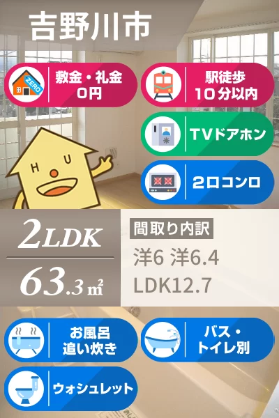 セレノ住友A 205のお部屋の特徴