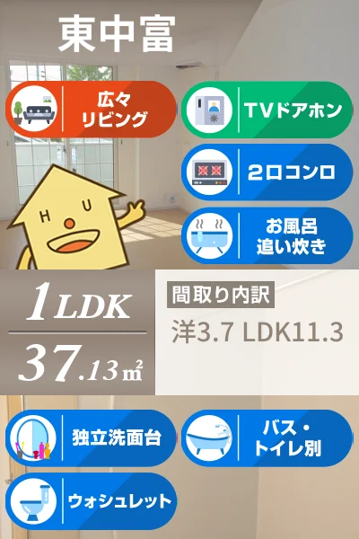 グランステイ 101のお部屋の特徴