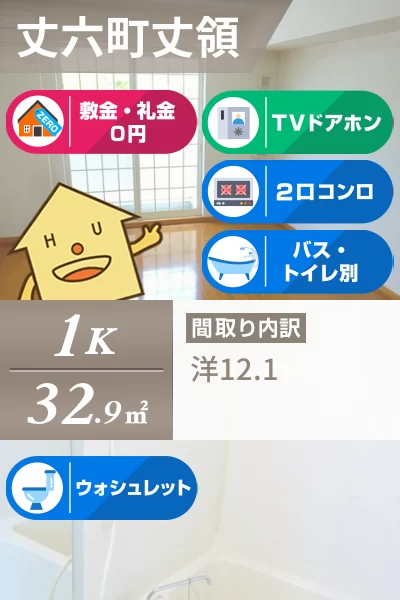 メホール・丈六 102のお部屋の特徴