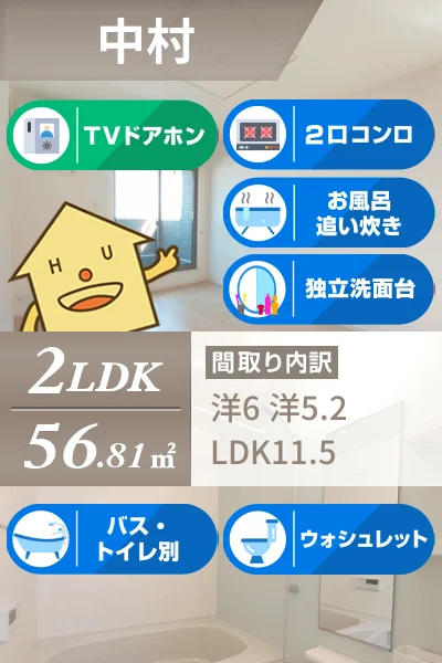 ハピネス 北島D 201のお部屋の特徴