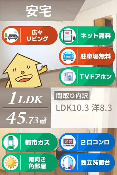 ステイトメント安宅B 101のお部屋の特徴