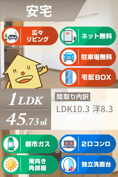 ステイトメント安宅B 202のお部屋の特徴