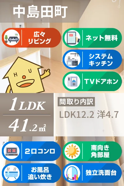 コートヴェール中島田II 106のお部屋の特徴