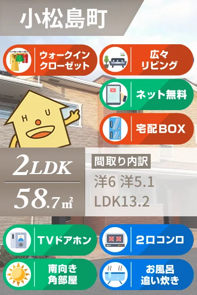 ライオンハートB 203のお部屋の特徴