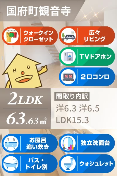 フルーリエ 102のお部屋の特徴