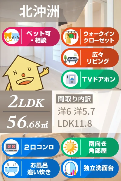 グランディール沖洲 C 201のお部屋の特徴