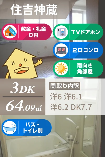 ジュネス99B 202のお部屋の特徴