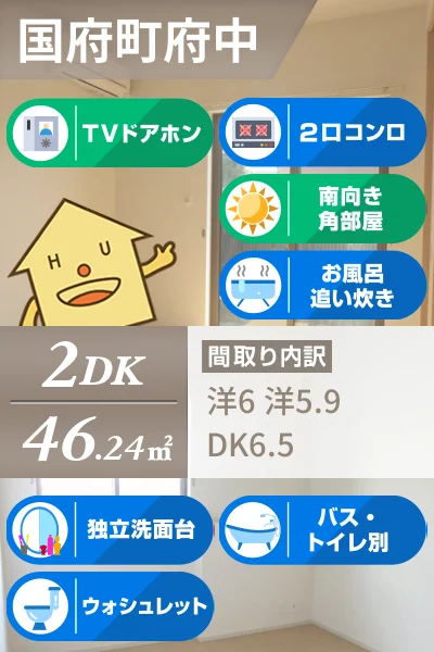 藍らんどこくふA 101のお部屋の特徴