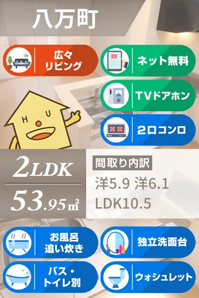 ハーベスト八万 102のお部屋の特徴