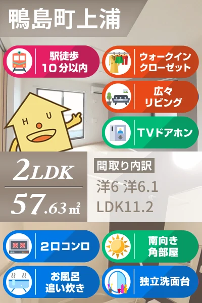 ルーベル鴨島B 201のお部屋の特徴