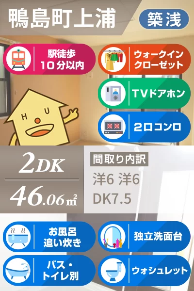 ルーベル鴨島C 105のお部屋の特徴