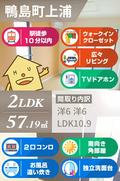 ルーベル鴨島C 205のお部屋の特徴