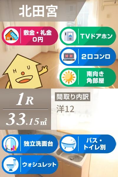 アルト・アルベロB 101のお部屋の特徴