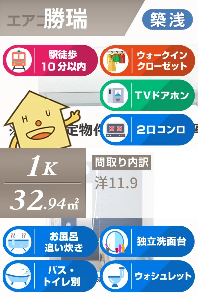 クレシェンドアルファ 105のお部屋の特徴