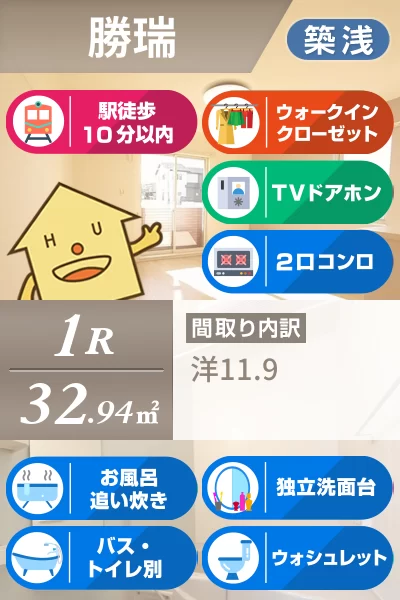 クレシェンドアルファ 106のお部屋の特徴