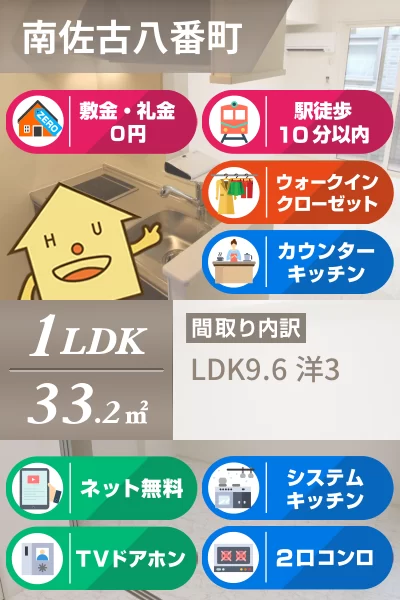 カーサフェリオ南佐古 106のお部屋の特徴