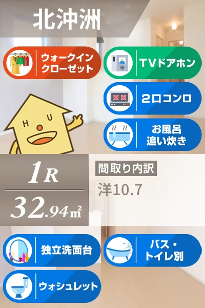 ノヴァ ビジュアル 102のお部屋の特徴