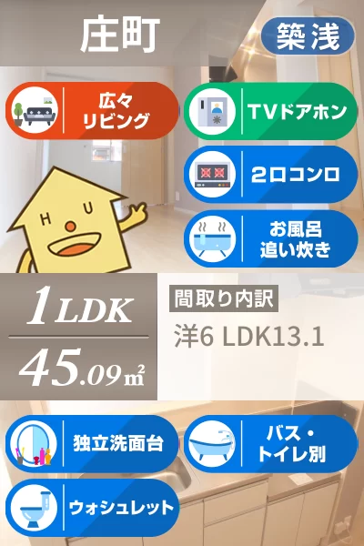 クラール蔵本公園 B 101のお部屋の特徴