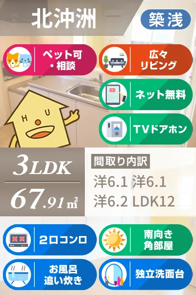 エトワール沖洲A 203のお部屋の特徴