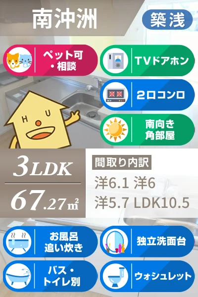ナイトB 202のお部屋の特徴