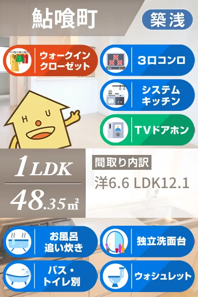 クック鮎喰 102のお部屋の特徴