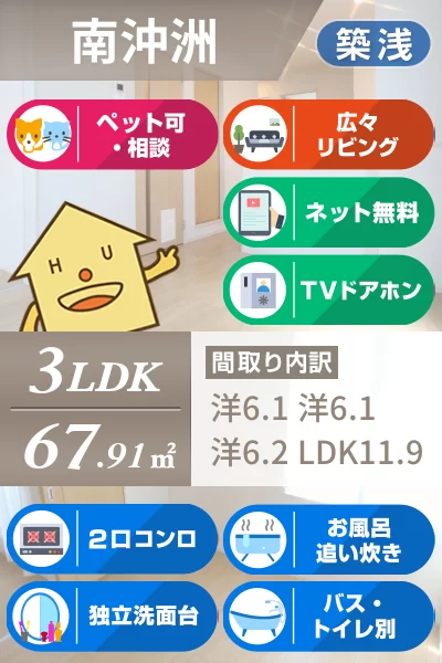 フランメゾン南沖洲A 205のお部屋の特徴