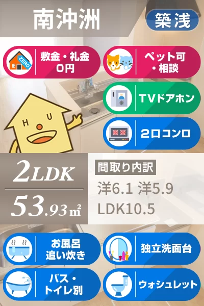 フランメゾン南沖洲B 105のお部屋の特徴