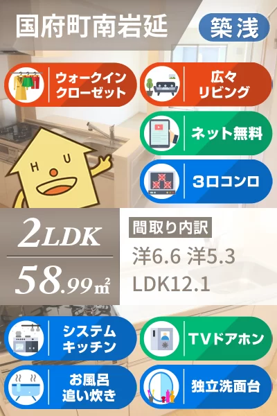 シエロ・ガーデン国府A 205のお部屋の特徴