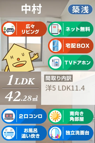 エスペランス α II 203のお部屋の特徴
