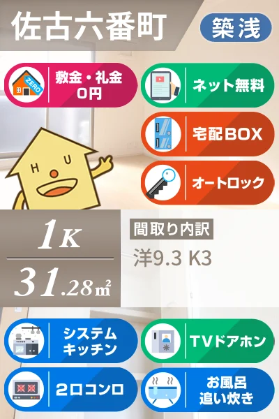 グランクリュ佐古 WEST 105のお部屋の特徴