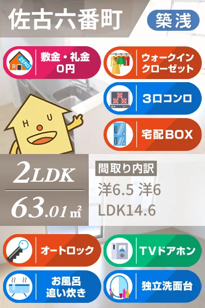 グランクリュ佐古 WEST 1302のお部屋の特徴