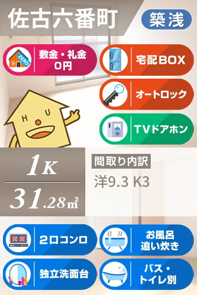 グランクリュ佐古 WEST 508のお部屋の特徴