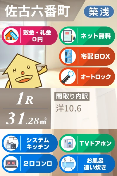 グランクリュ佐古 WEST 802のお部屋の特徴